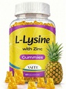 L Lysine Gummies 1000mg mit Zink - Unterstützt Haut, Lip, Vegan, Glutenfrei, 60 Kaubare L-Lysin für Erwachsene, Vitamine Gewebe Gesundheit & Immunsystem, Aminosäure & Complex Supplements, Non-GMO