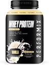 PERFORMIX - Whey Protein Isolate Blend - 24g Protein - 5.4g BCAAs - 110 Calories - Muskelaufbau & Post Workout Recovery - 100% Whey Protein Powder - 1,98 lbs - 30 Servietten - Vanille