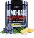 Nutrex Research Hemo-Rage Extreme High Stim Pre Workout Powder | Insane Lasting Energy, Focus, Endurance & Pump Booster Preworkout Supplement | Blueberry Lemonade 30 Servietten