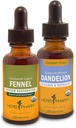Herb Pharm Digestive Support & Detox Kit - Inklusive Certified Organic Fennel Liquid Extract, 1 Unze & Alkoholfreie Dandelion Liquid Extract, 1 Unze