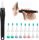 Q Grips Ear Wax Removal Tool 2025 Spiral Ear Wax Removal Kit Wiederverwendbare und waschbare Q-Grips Ear Wax Remover Soft Silicone Spiral Ear Wax Removal Kit Enthält 3 Arten von Ear Cleaner Tools